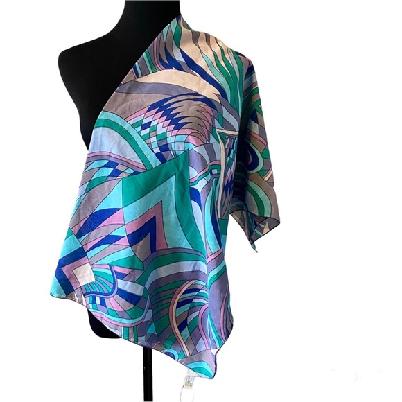 GAP NWT Lightweight Square Multi-Colored Mod Print Scarf - Picture 2 of 6